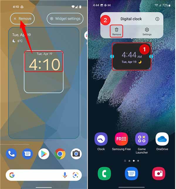 Как удалить виджет с экрана планшета Android